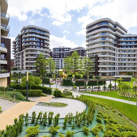 Nowoczesny & Klimatyzowany Apartament Z Parkingiem By Noclegi Renters Cracovia Esterno foto